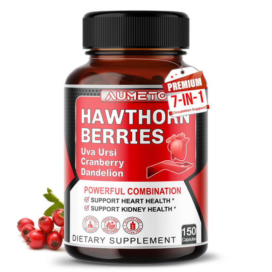 AUMETO 7-in-1 Hawthorn Berry capsules bottle