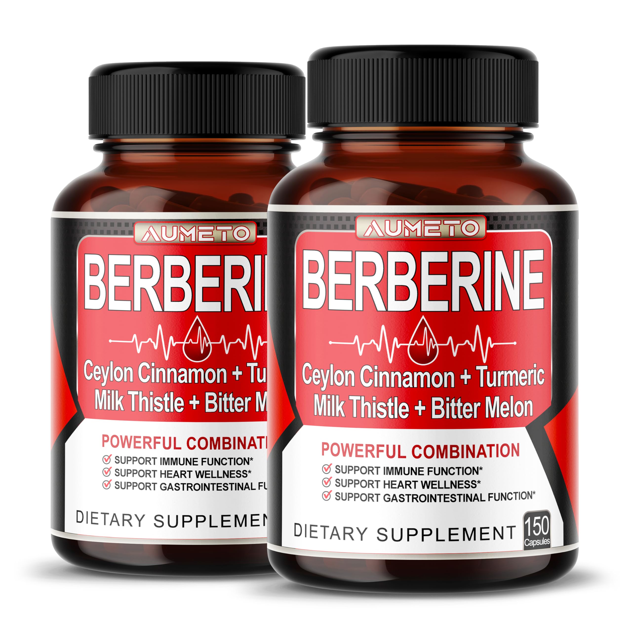 Aumeto Berberine 8IN1 bottle with 150 capsules