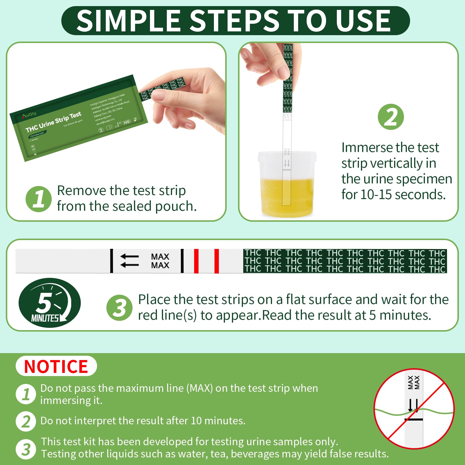 Private home drug testing for THC with the kit