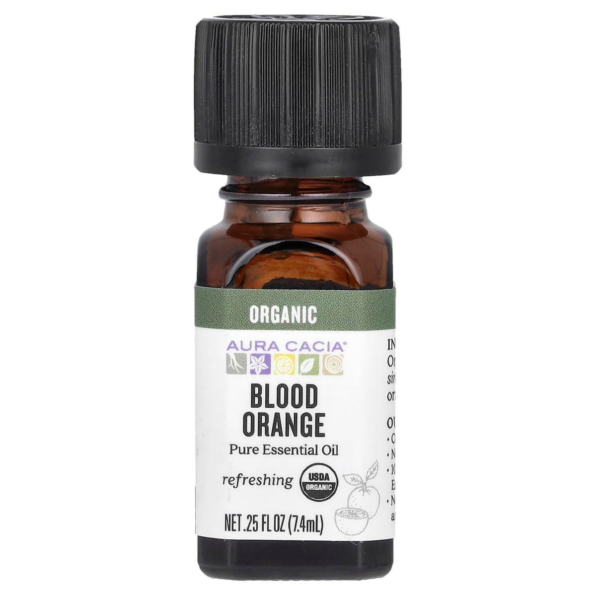 Aura Cacia Blood Orange Essential Oil 0.25 oz bottle