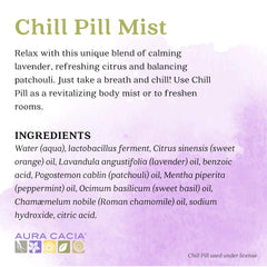 Chill Pill Mist essential oil ingredients