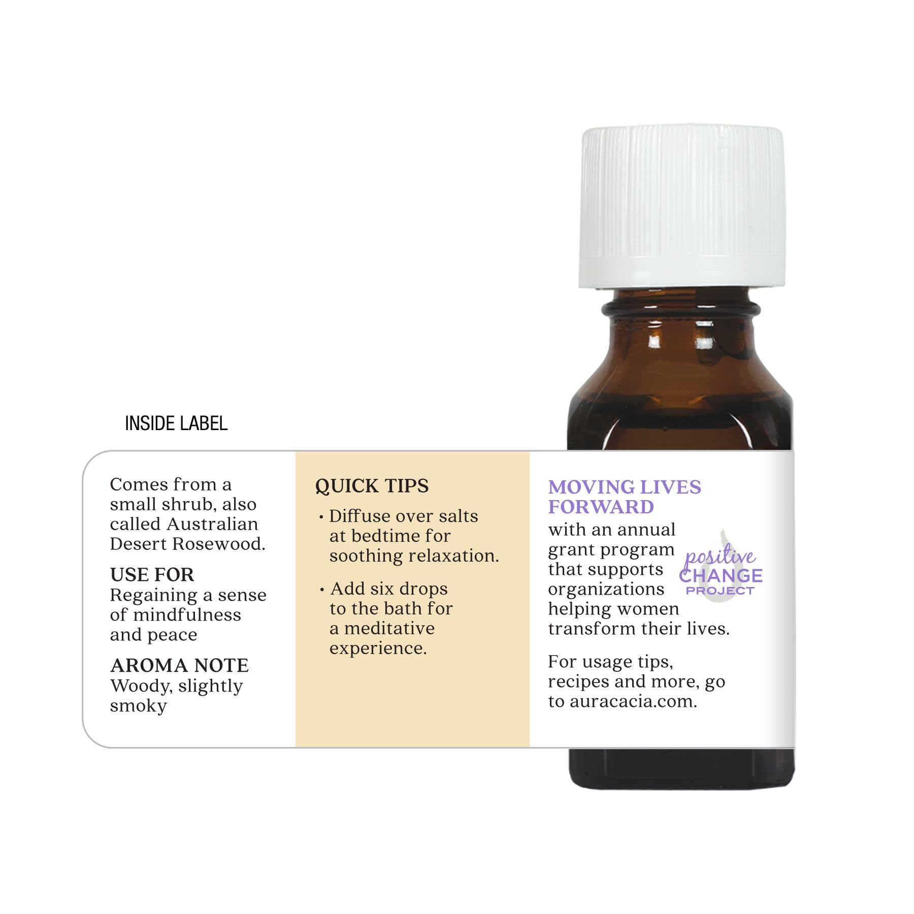 Aura Cacia eco-friendly packaging reflects cruelty-free values.