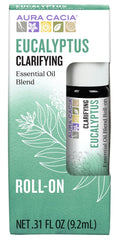 Aura Cacia Eucalyptus Roll-On bottle 9.2 ml on white background