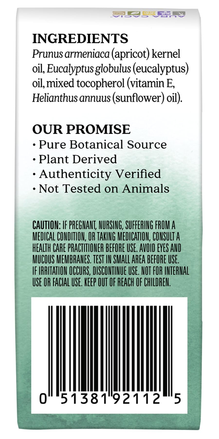 Aura Cacia Eucalyptus Roll-On packaging and label