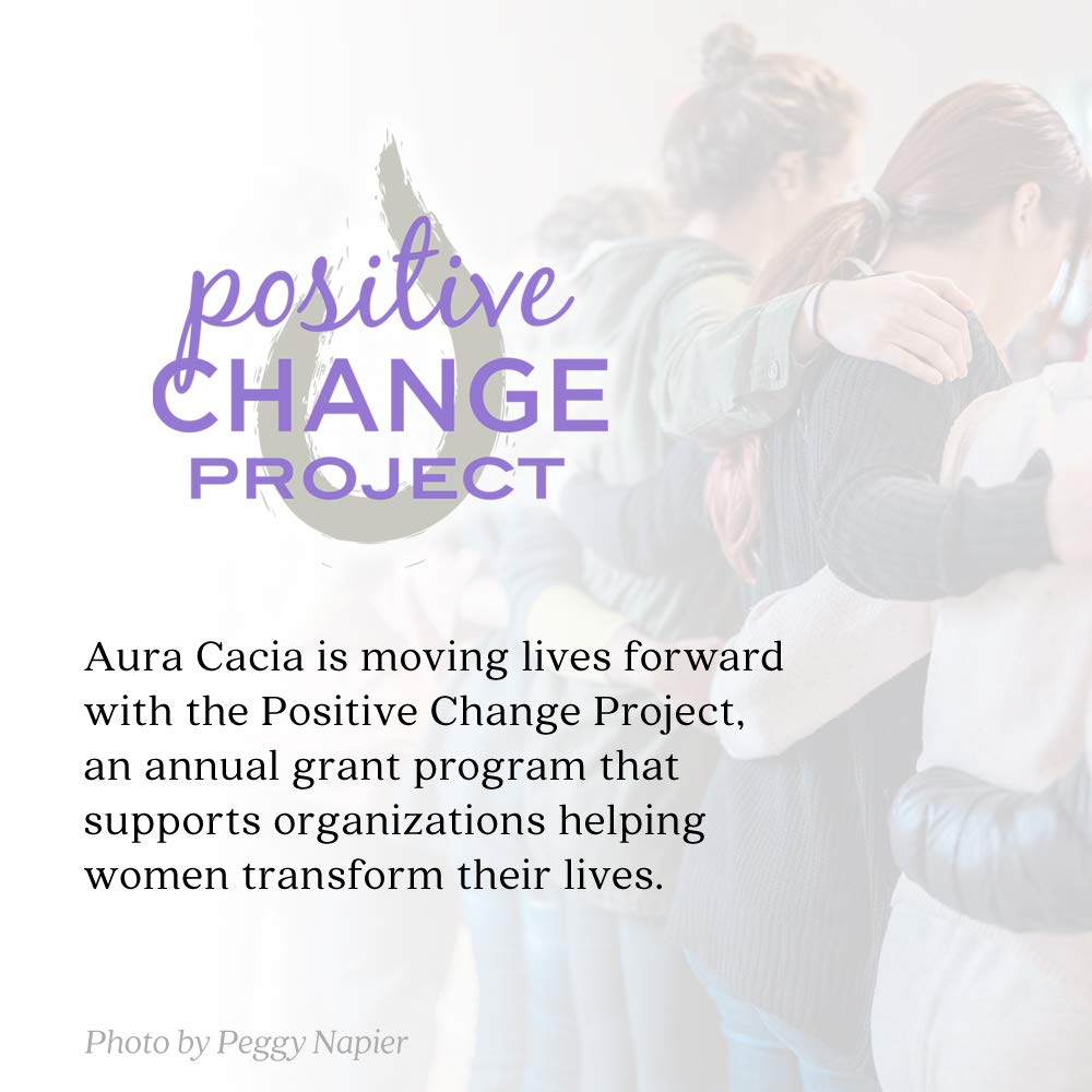 Front packaging and branding of Aura Cacia Peaceful Patchouli & Sweet Orange mist