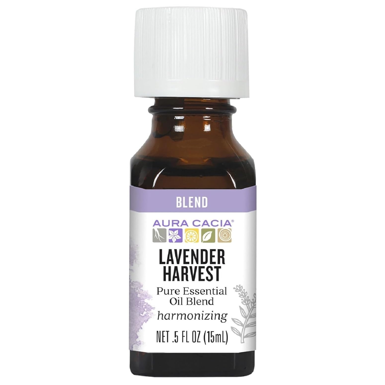 Aura Cacia Lavender Harvest 0.5 oz bottle front