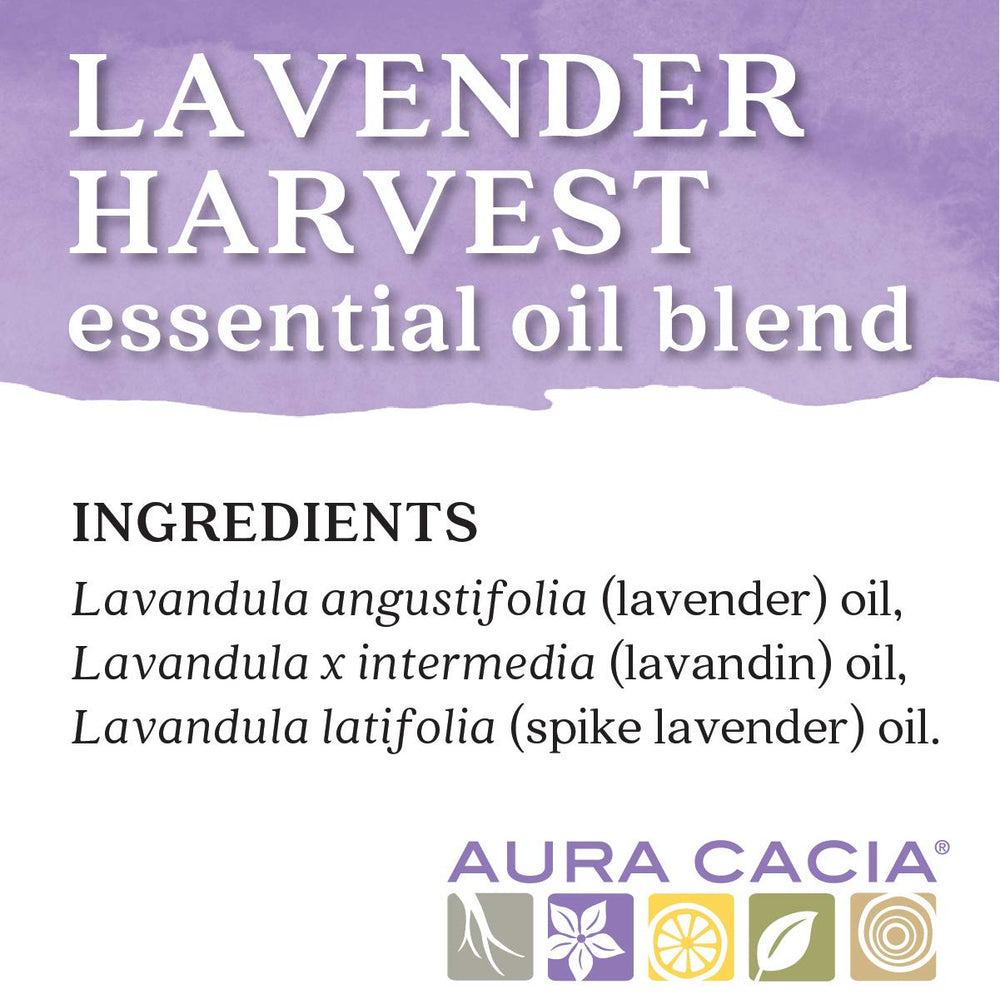 Bottle with label - Aura Cacia Lavender Harvest