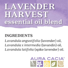 Bottle with label - Aura Cacia Lavender Harvest