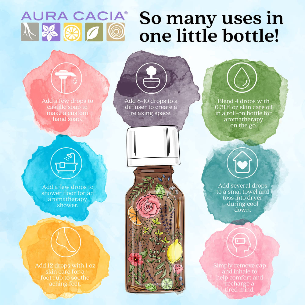 Aura Cacia Lavender Oil bottle with classic dropper-cap design