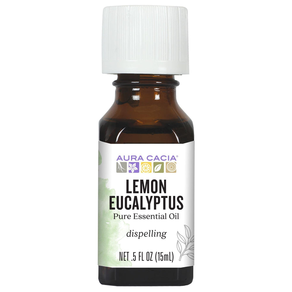 Aura Cacia Lemon Eucalyptus essential oil bottle 0.5 oz Corymbia citriodora