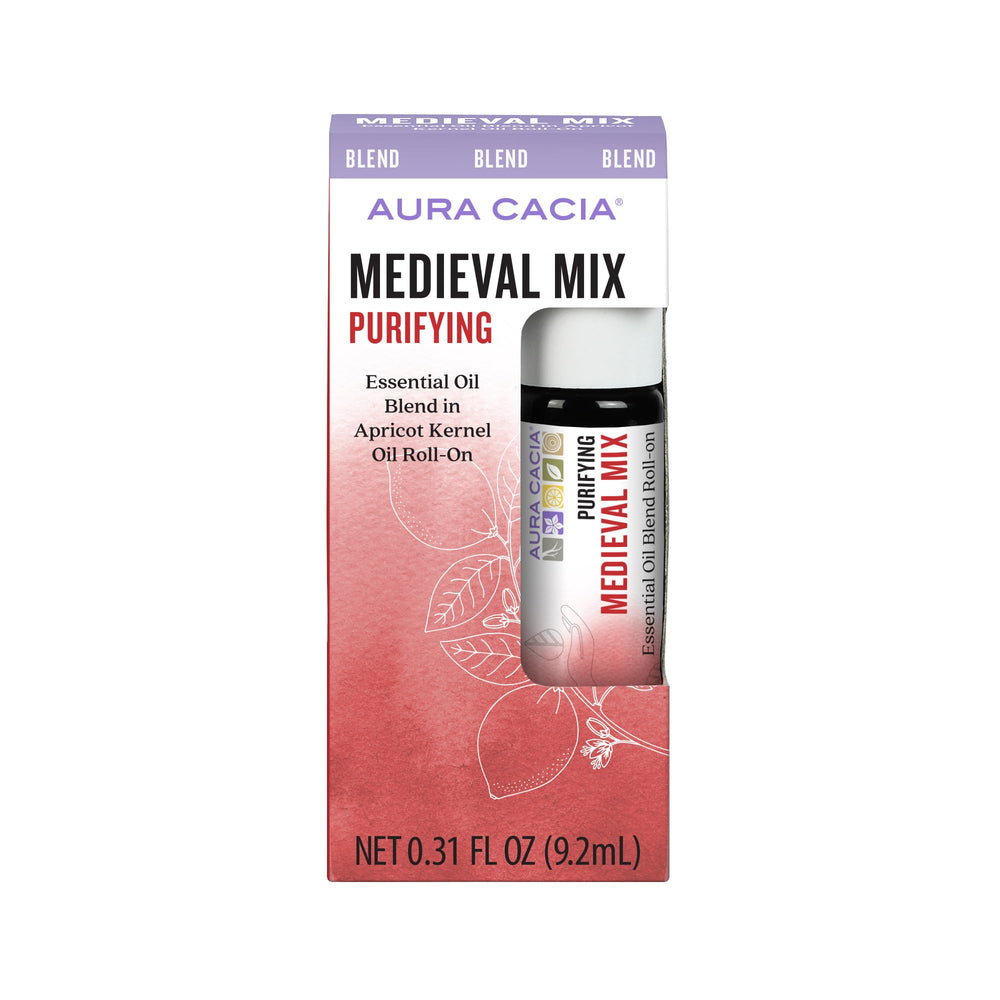 Aura Cacia Lavender Roll-On Medieval 0.31 oz image - compact essential oil roll-on for on-the-go relaxation