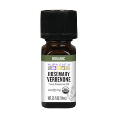 Aura Cacia Organic Rosemary Verbenone Essential Oil 0.25 oz bottle
