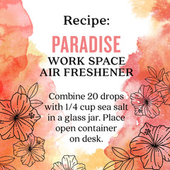 Aura Cacia Paradise essential oil blend hints of blue from chamomile during distillation.