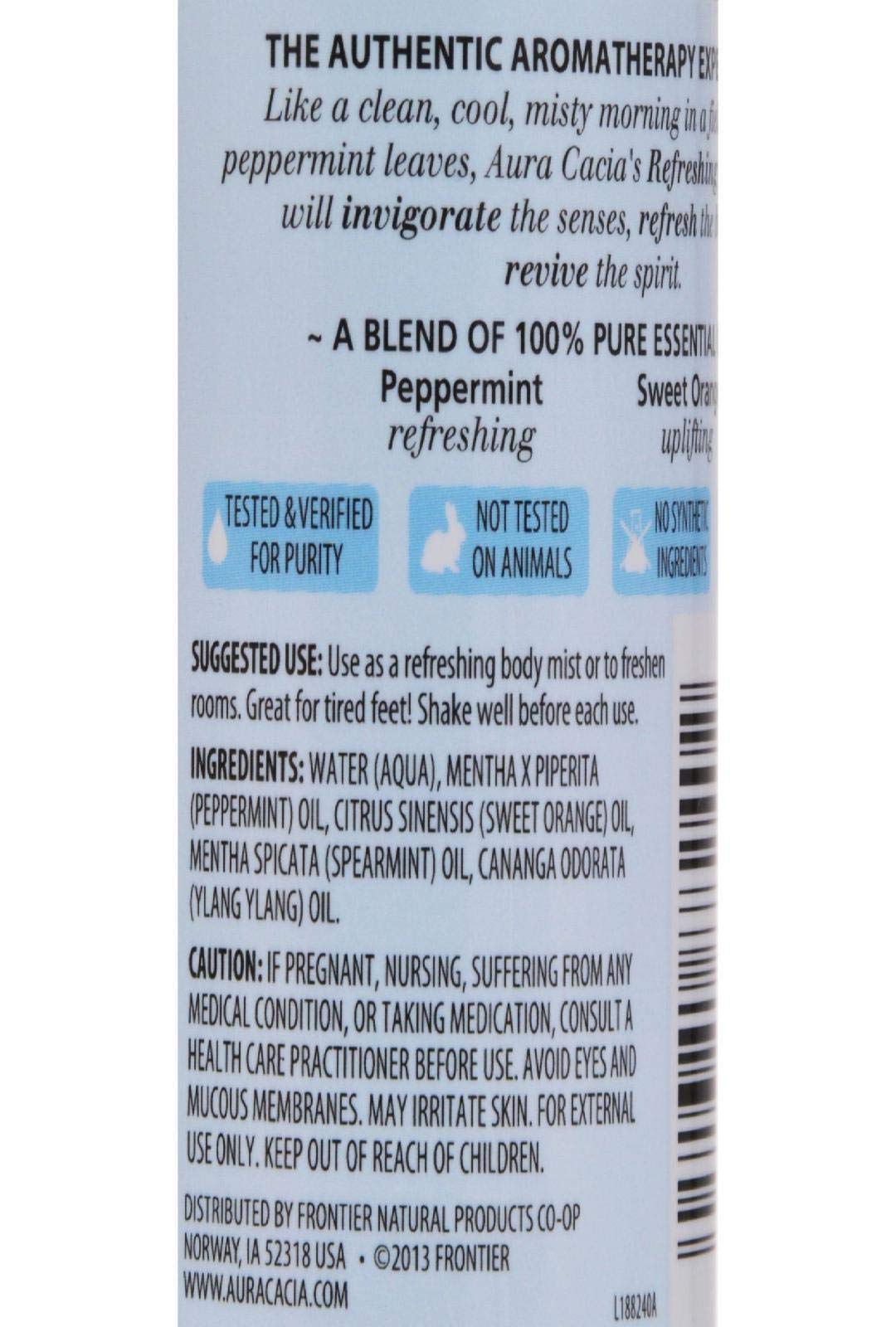 Aura Cacia Peppermint Harvest Aromatherapy Mist room-refresh to energize spaces.