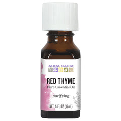 Bottle of Aura Cacia Red Thyme Essential Oil, 15ml