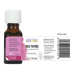 Dropper top of Aura Cacia Red Thyme Essential Oil bottle