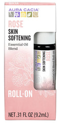 Aura Cacia Rose Roll-On bottle 0.31 fl oz front view
