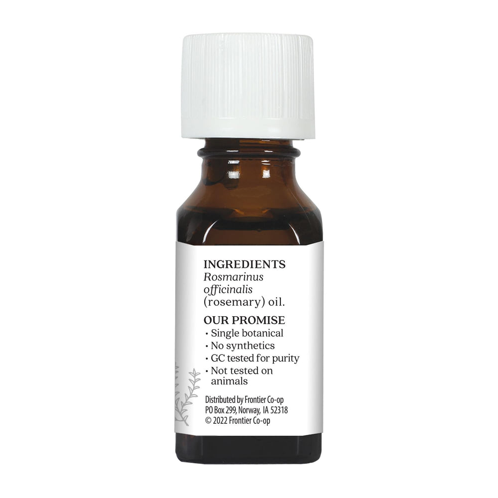 Bottle and packaging of Aura Cacia Rosemary Essential Oil 0.5 oz