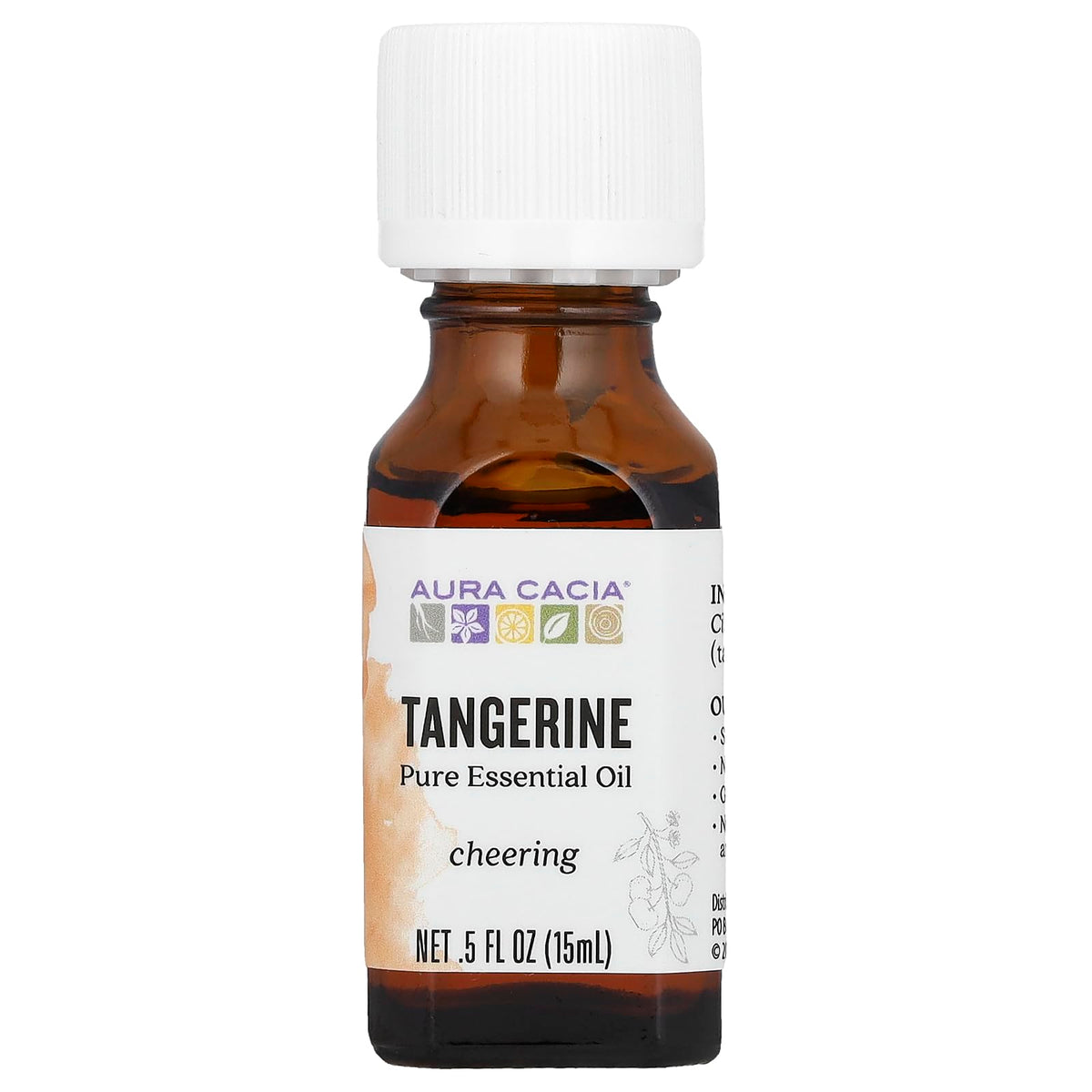 Aura Cacia Tangerine Essential Oil bottle - 0.5 fl oz