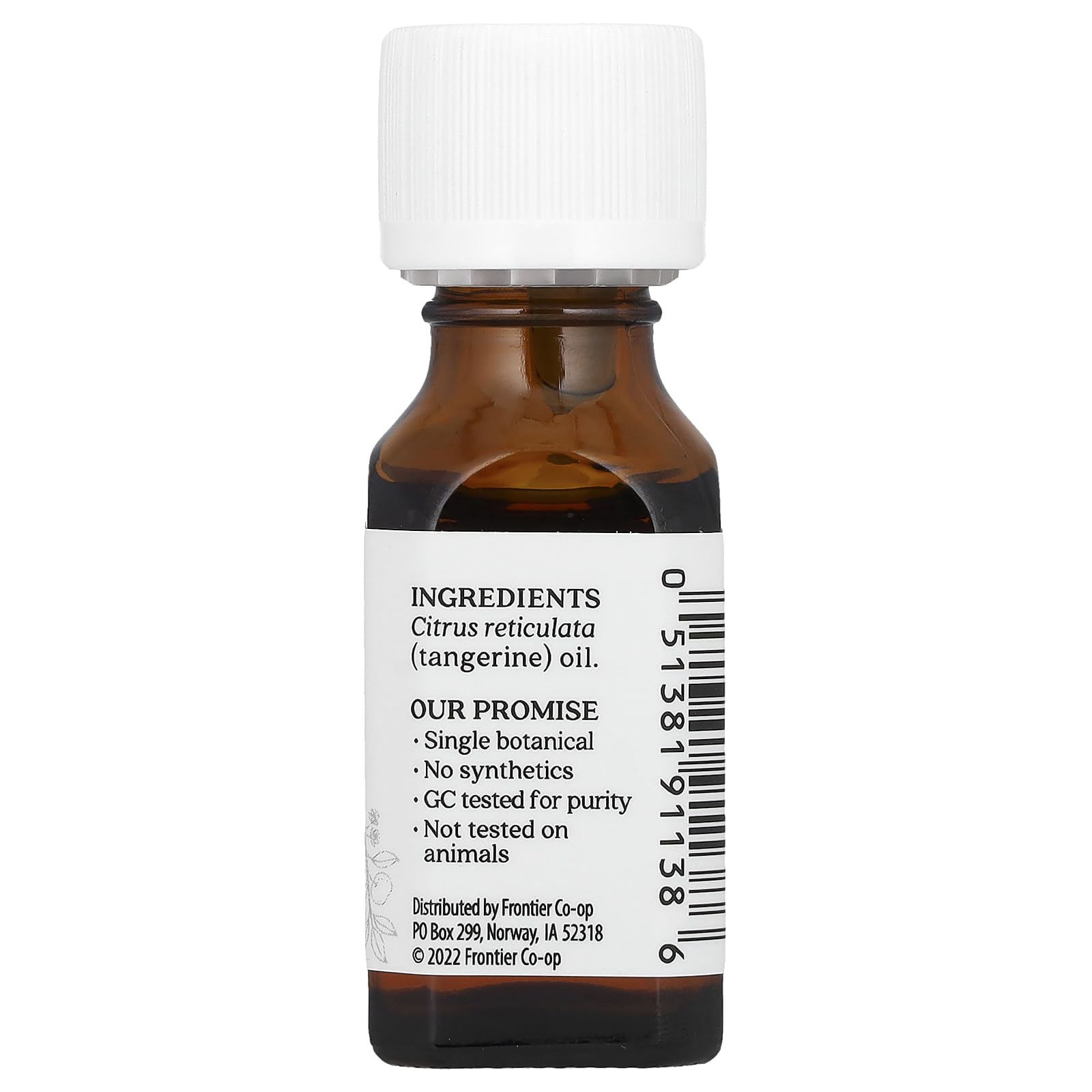 Close-up of Aura Cacia Tangerine Essential Oil bottle and dropper