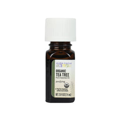 Aura Cacia Tea Tree Essential Oil bottle front – 0.25 oz, pack of 24