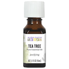 Aura Cacia Tea Tree Essential Oil 15 ml bottle front