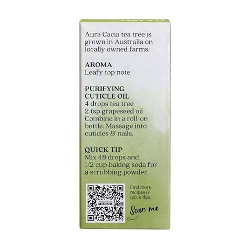 Aura Cacia Tea Tree Oil 15 ml box back