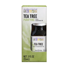 Aura Cacia Tea Tree Oil 15 ml box front