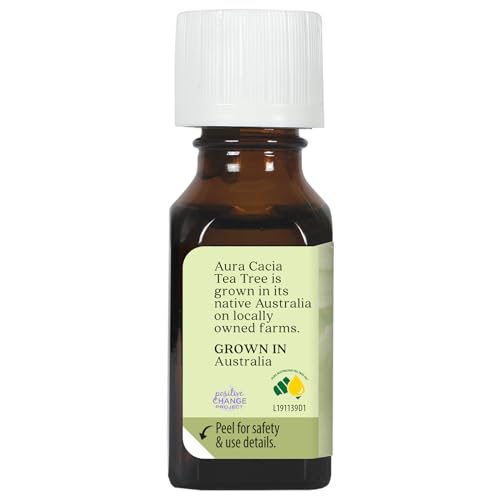 Tea tree leaves illustration with bottle