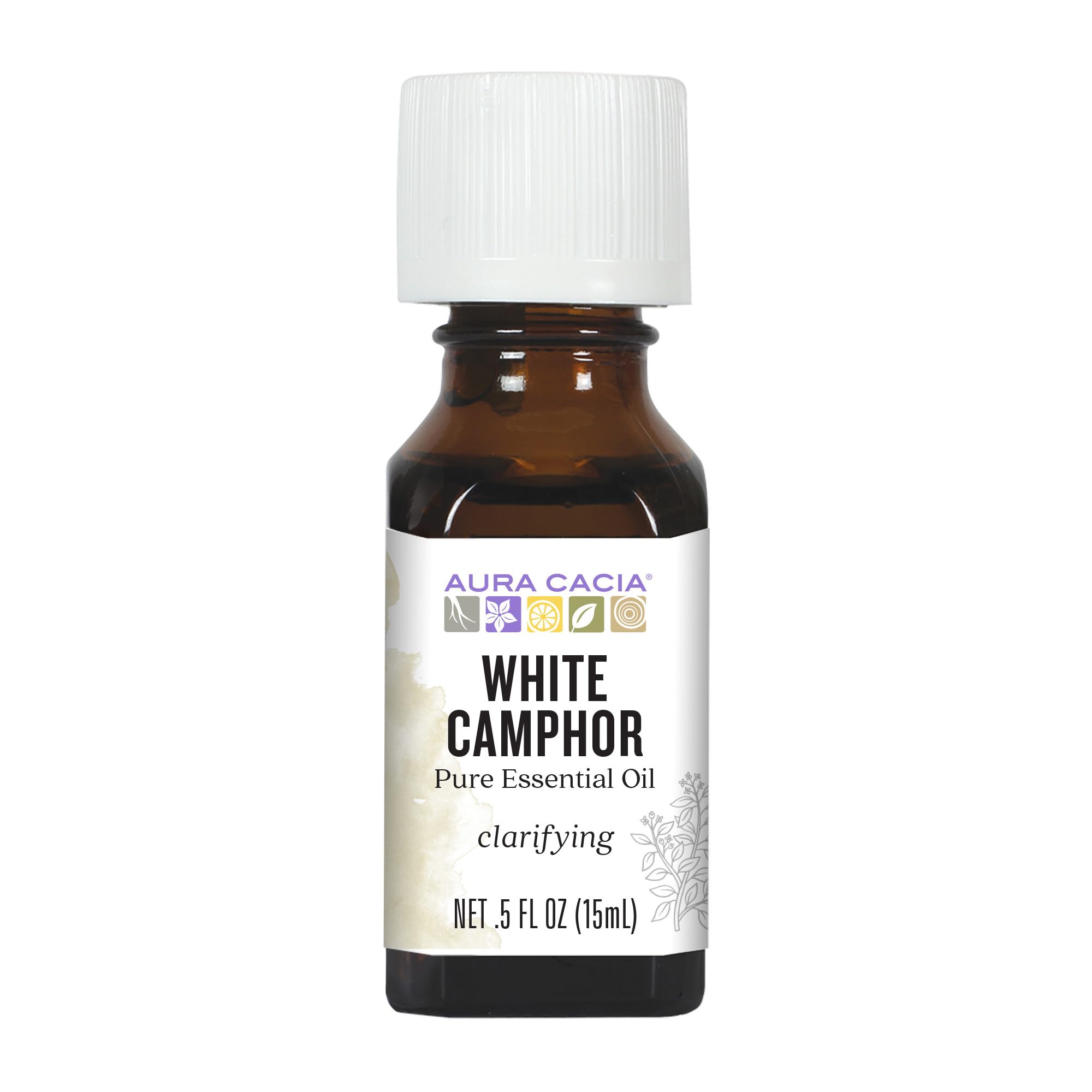 Aura Cacia White Camphor essential oil bottle 0.5 oz