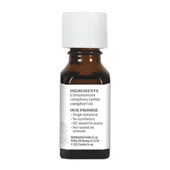 Aura Cacia White Camphor essential oil packaging 0.5 oz