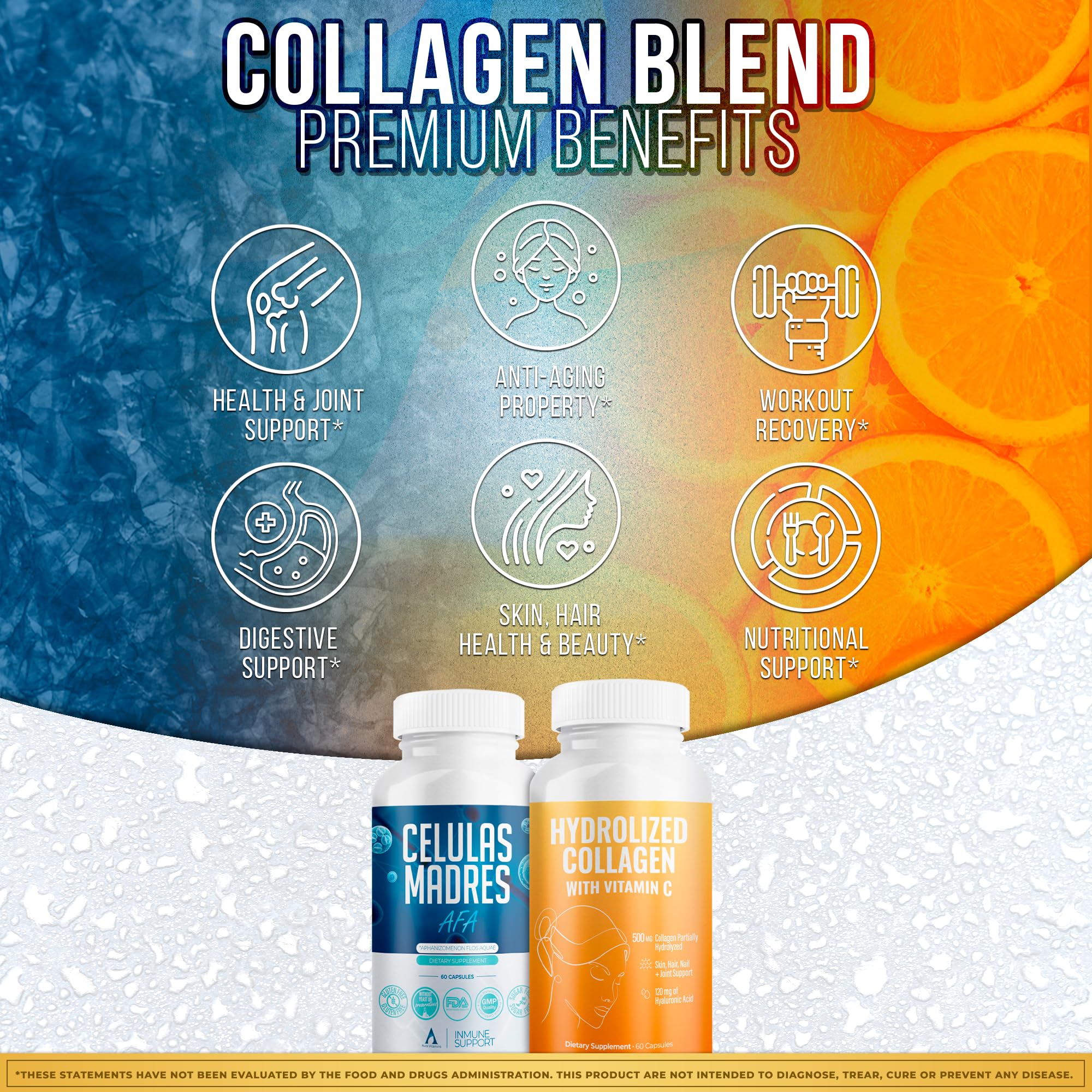 Supplement facts label for Aura Vitamin Mega Antioxidant Bundle