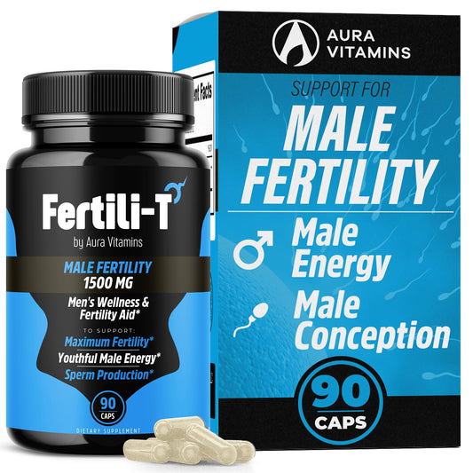 AURA VITAMINS Fertili-T bottle on a clean white background