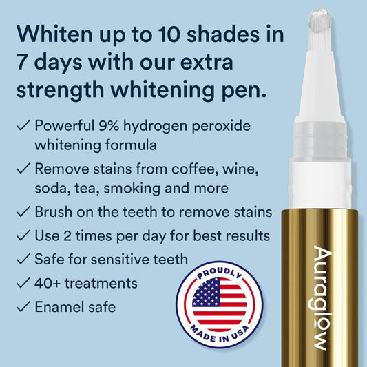 Whitening pen applying gel to teeth for faster whitening