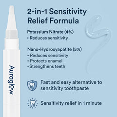 Close-up of key ingredients: potassium nitrate and nano-hydroxyapatite
