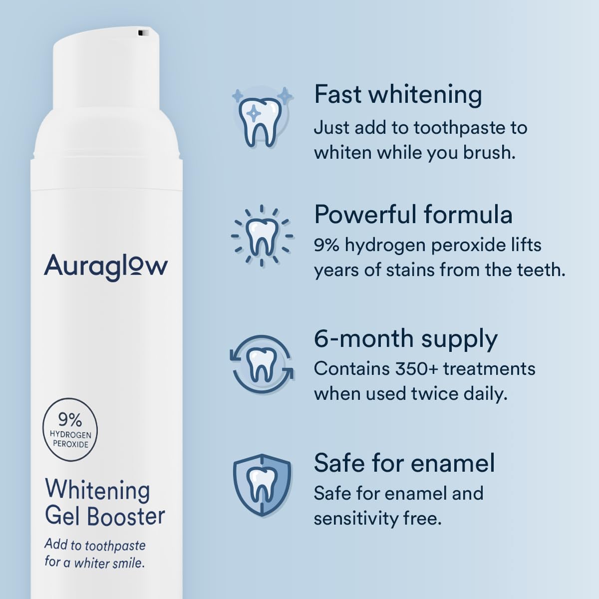 Auraglow product packaging and 2.6oz bottle