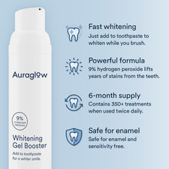 Auraglow product packaging and 2.6oz bottle