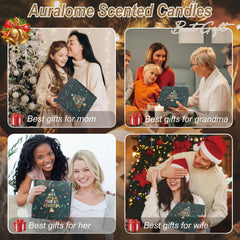 Unboxing view of Christmas scented candle gift set