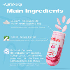 Fluoride-free toothpaste tablets with nano-hydroxyapatite
