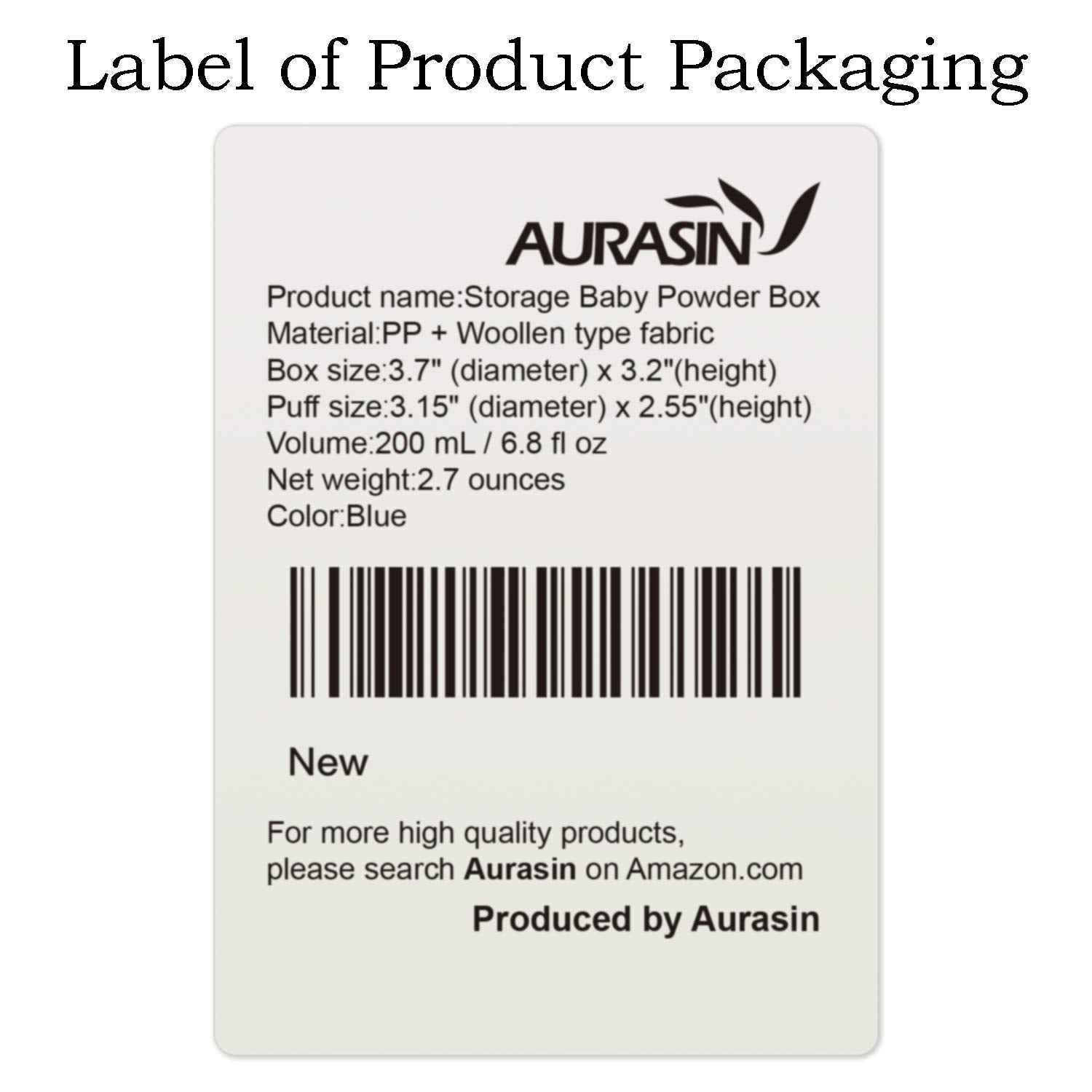 AURASIN blue lid and handle design for secure storage.