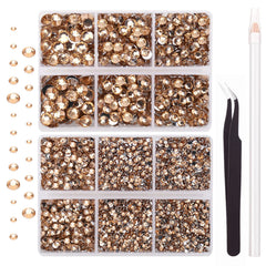 AUREHEN champagne rhinestones SS6 2mm sparkle for nail art and crafts.