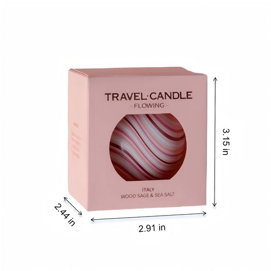 Aurestan Wood Sage & Sea Salt candle tin evokes coastal Italy ambiance.