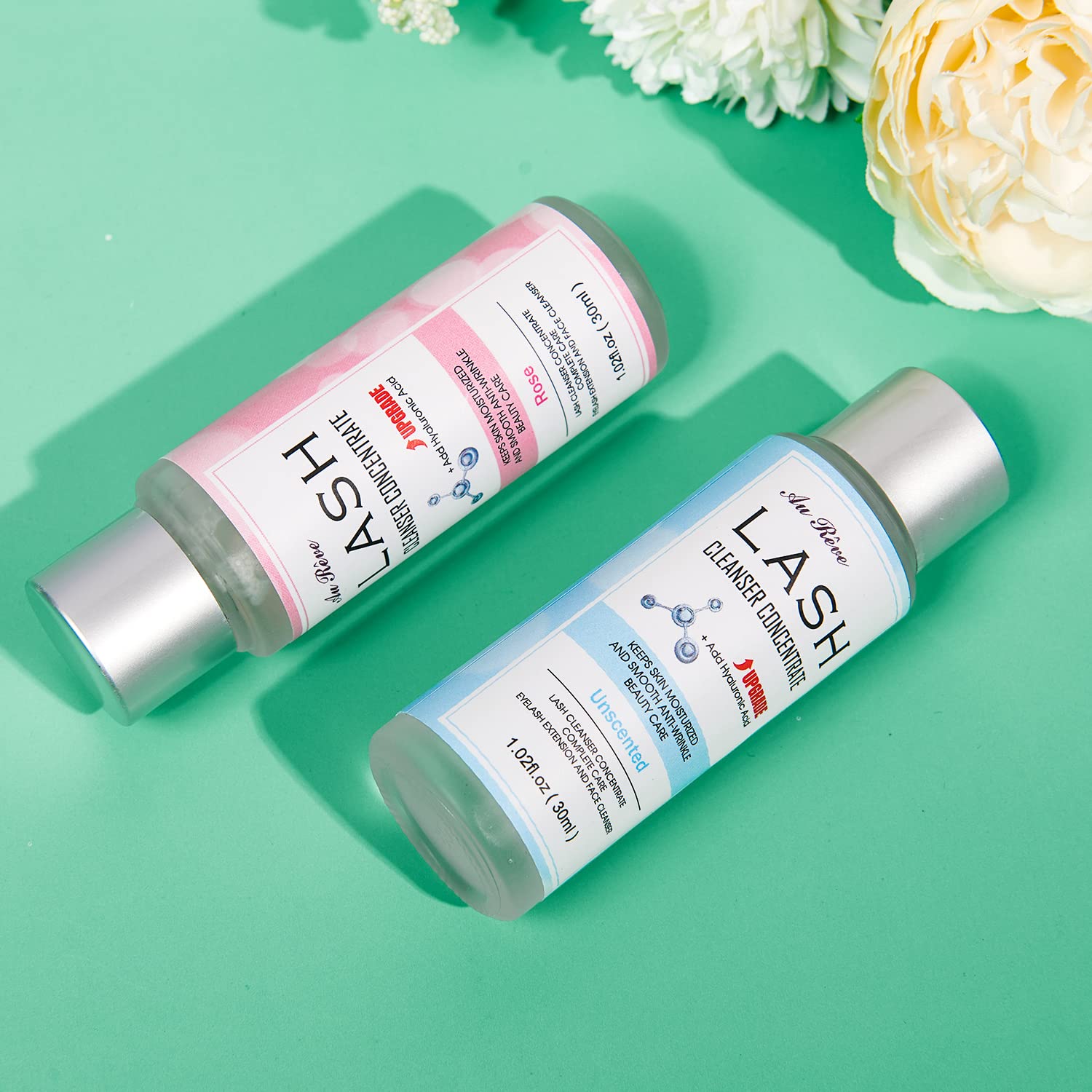 AuReve Lash Shampoo Concentrate-hyaluronic-acid boost for hydrated skin during cleansing
