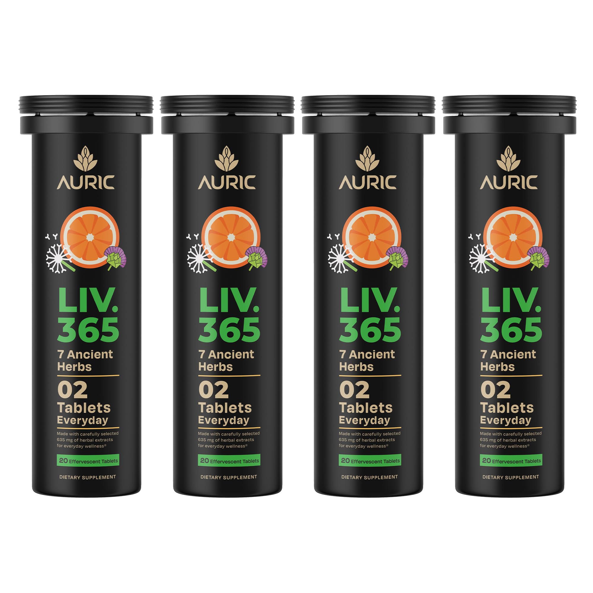 Auric Liver Support bottle with 80 tablets