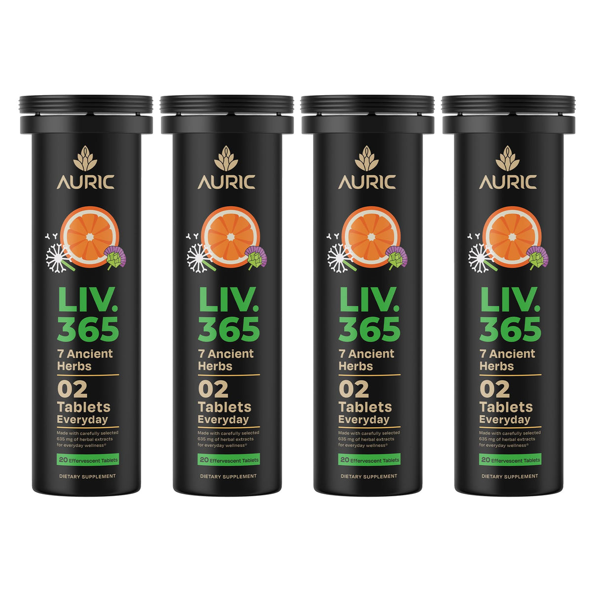 Auric Liver Support bottle with 80 tablets