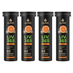 Auric Liver Support bottle front shows the herbal formula for daily detox support.