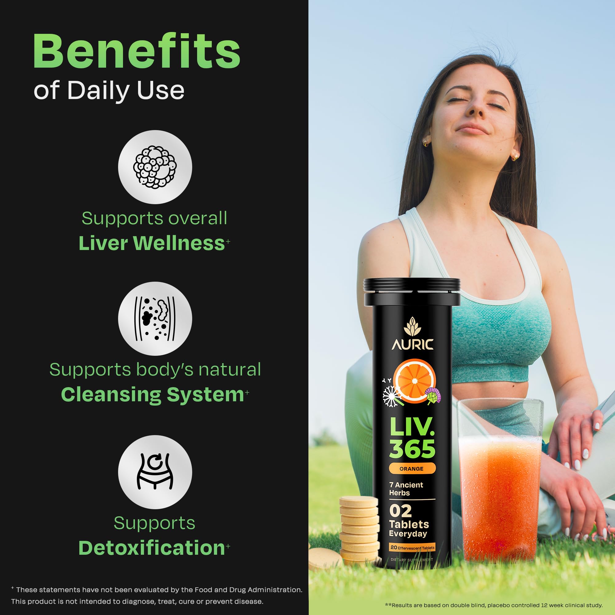 Auric Liver Support turmeric ingredient adds warm color and potential support for everyday vitality.