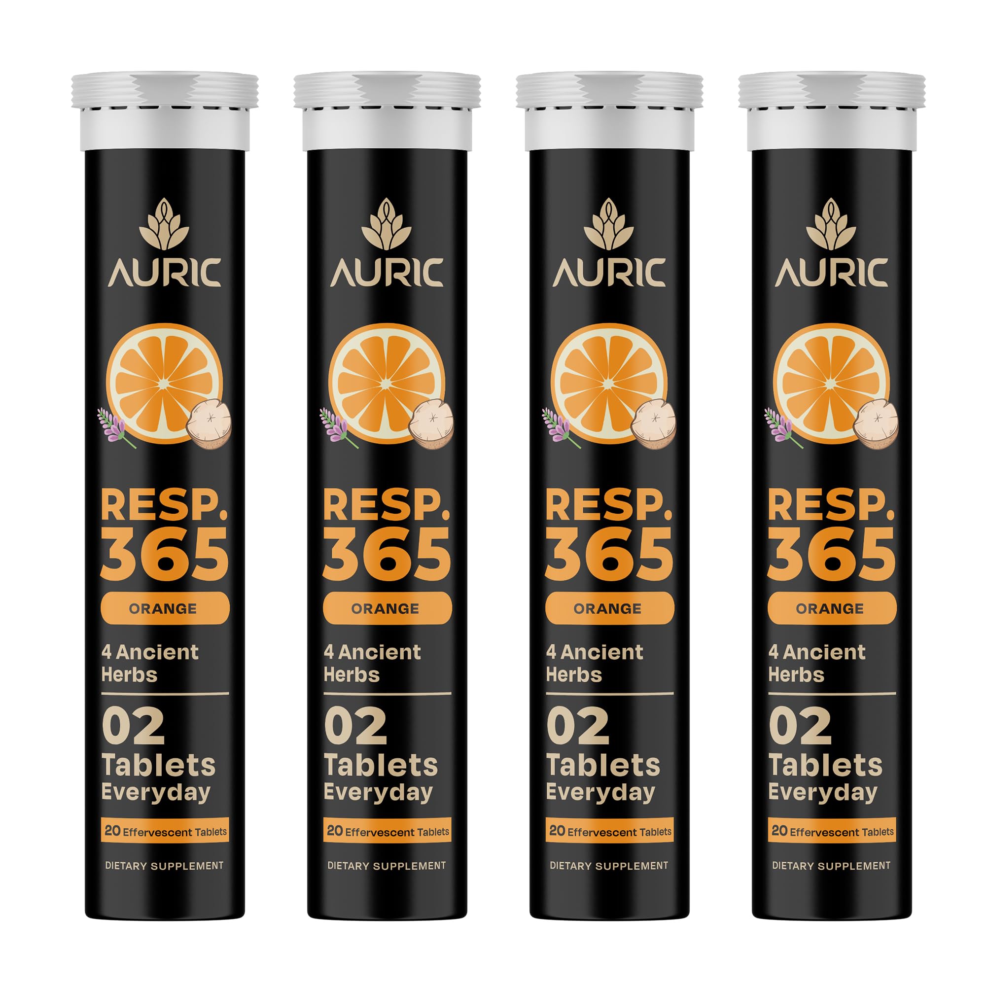 Auric Resp 365 bottle for lung support