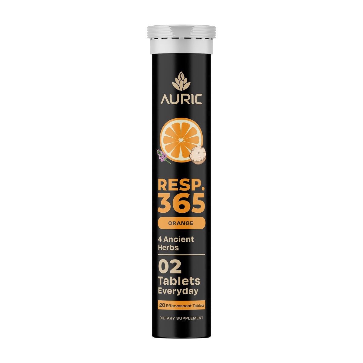 Auric Resp 365 bottle and label