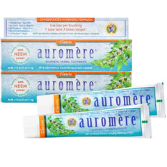 Front view of Auromere Ayurvedic Toothpaste Licorice Flavor 4.16 oz 2-pack